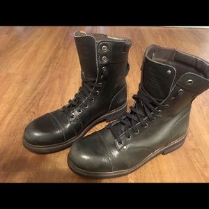 NEW Diesel Leather Combat Boots